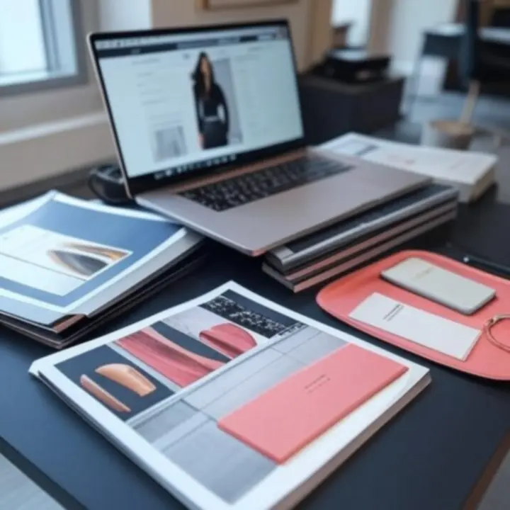 Kolaż produktów modowych i lifestyle’owych reprezentujących różne marki