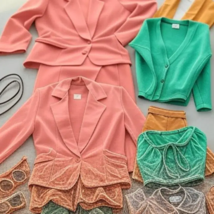 Zestawienia modnych stylizacji przygotowanych z produktów w promocji.